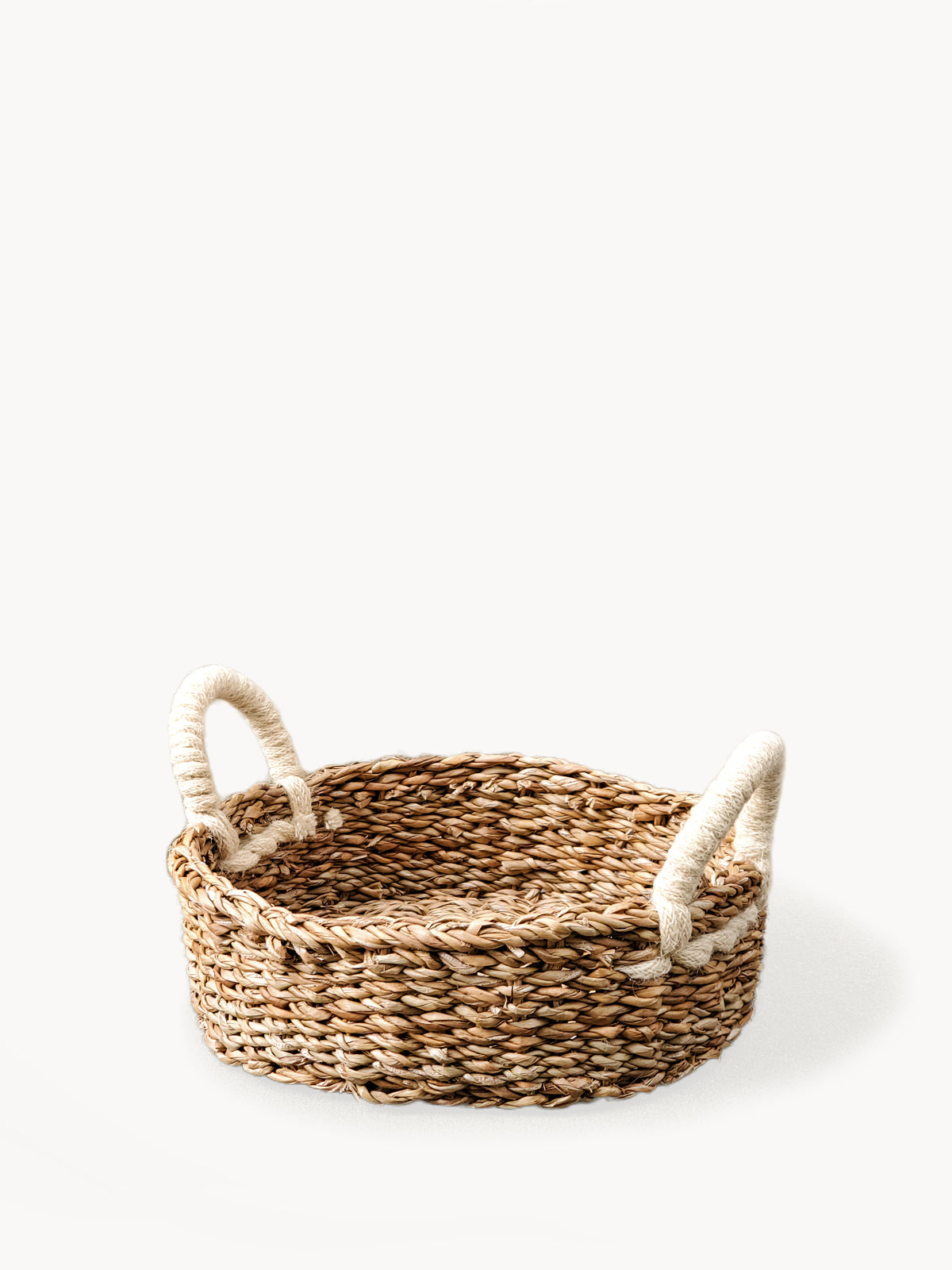 Savar Round Bread Basket – Natural & White