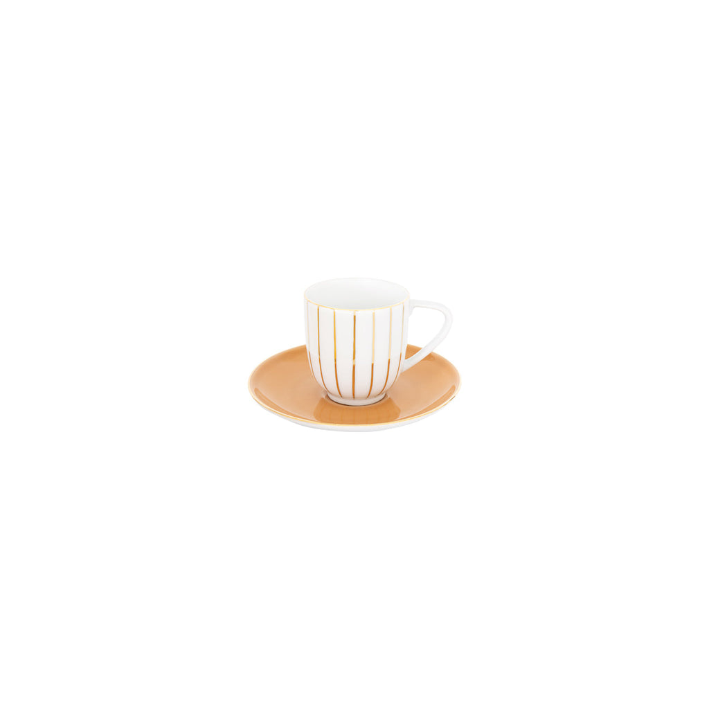 Tasse à espresso + soucoupe Golden Orbit (lot de 4)