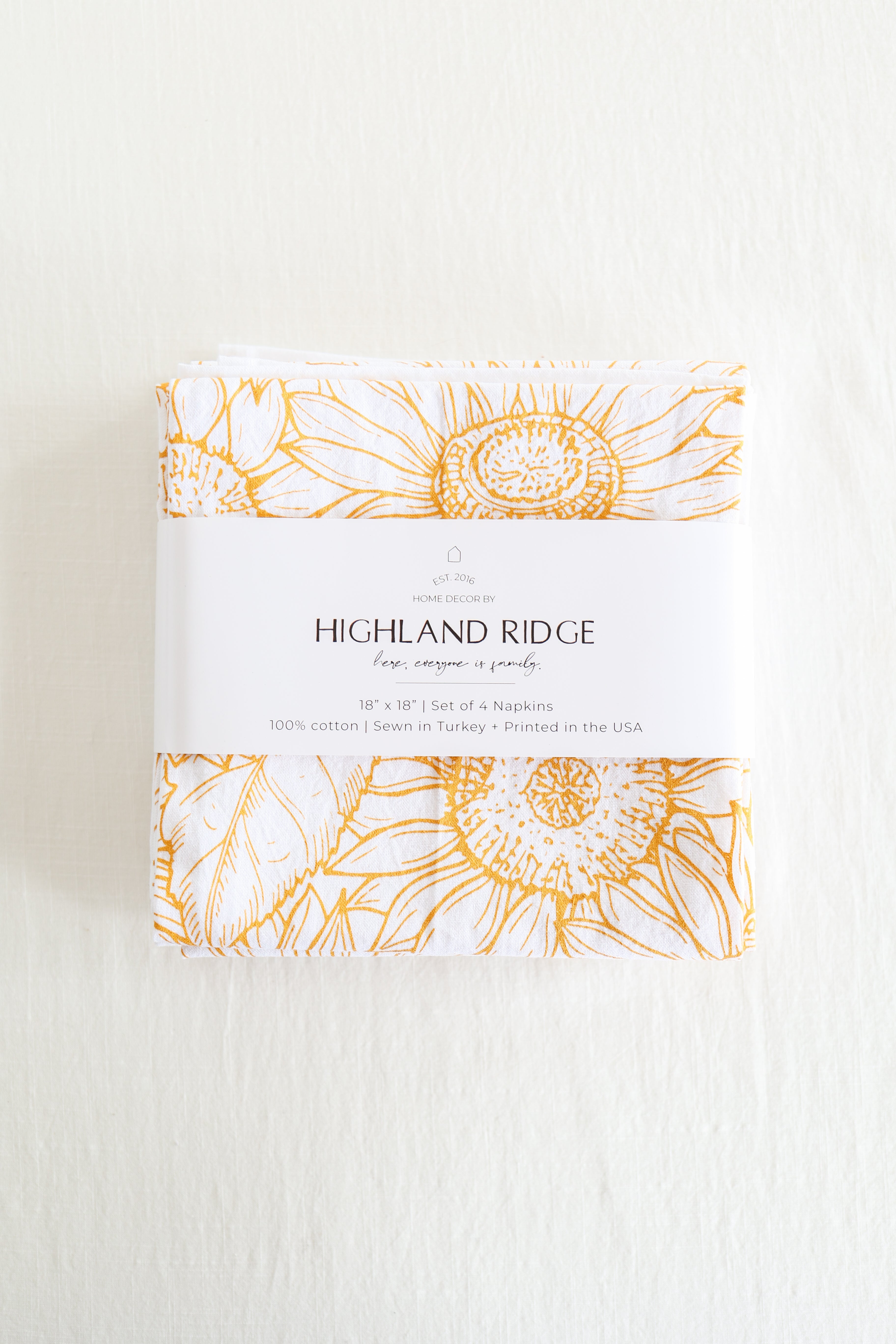 Sunflower Garden Napkins (Set of 4)