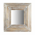 Square Pine Frame Mirror - Small Washed Grey