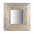 Square Pine Frame Mirror - Small Washed Grey