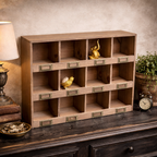 12-Compartment Cubby Box - Display Racks in Recycled Pine