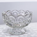 L.E. Smith Moon & Star Clear Glass Pedestal Dish – 6"