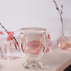 Teleflora Französischer Kunstkristallvase — Rosa mattierte erhabene Rosen