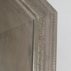 Octagonal Recycled Pine Wall Mirror - Carved Scroll Edge