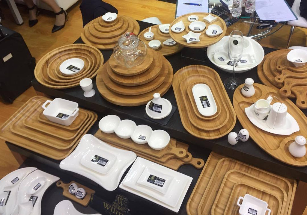 Bamboo Square Plate Set — 4 inch (Set of 12)