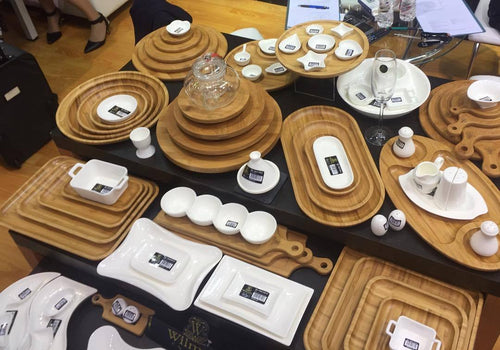 Bamboo Square Plate Set — 4 inch (Set of 12)
