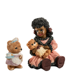 Figurenpaar – Mädchen mit Teddybär & Homco Berufsbär