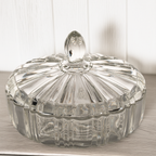 Anchor Hocking Old Café Bonbonniere mit Deckel, klar, 17 cm