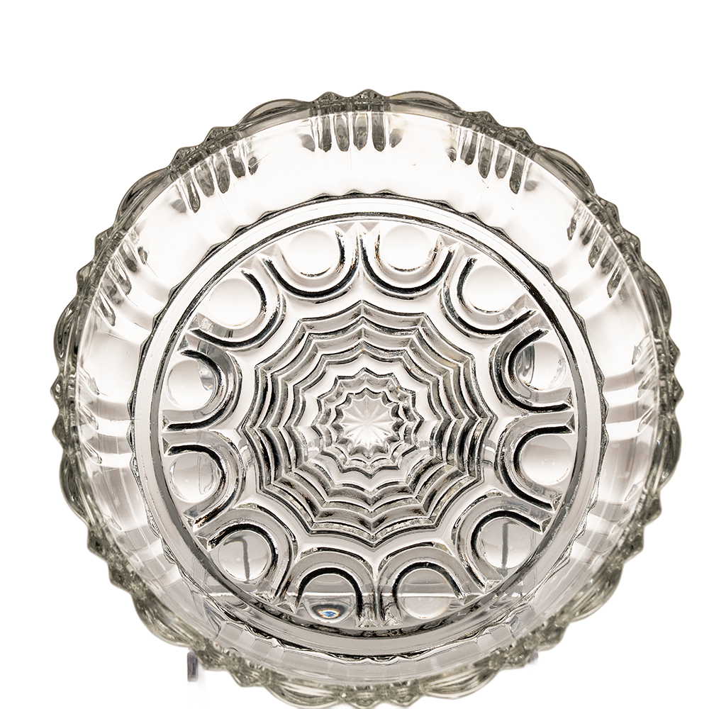 Anchor Hocking Old Café Clear Lidded Candy Dish 6.75"