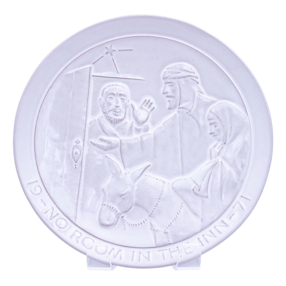 Frankoma 1971 Christmas Plate — “No Room In The Inn” by John Frank