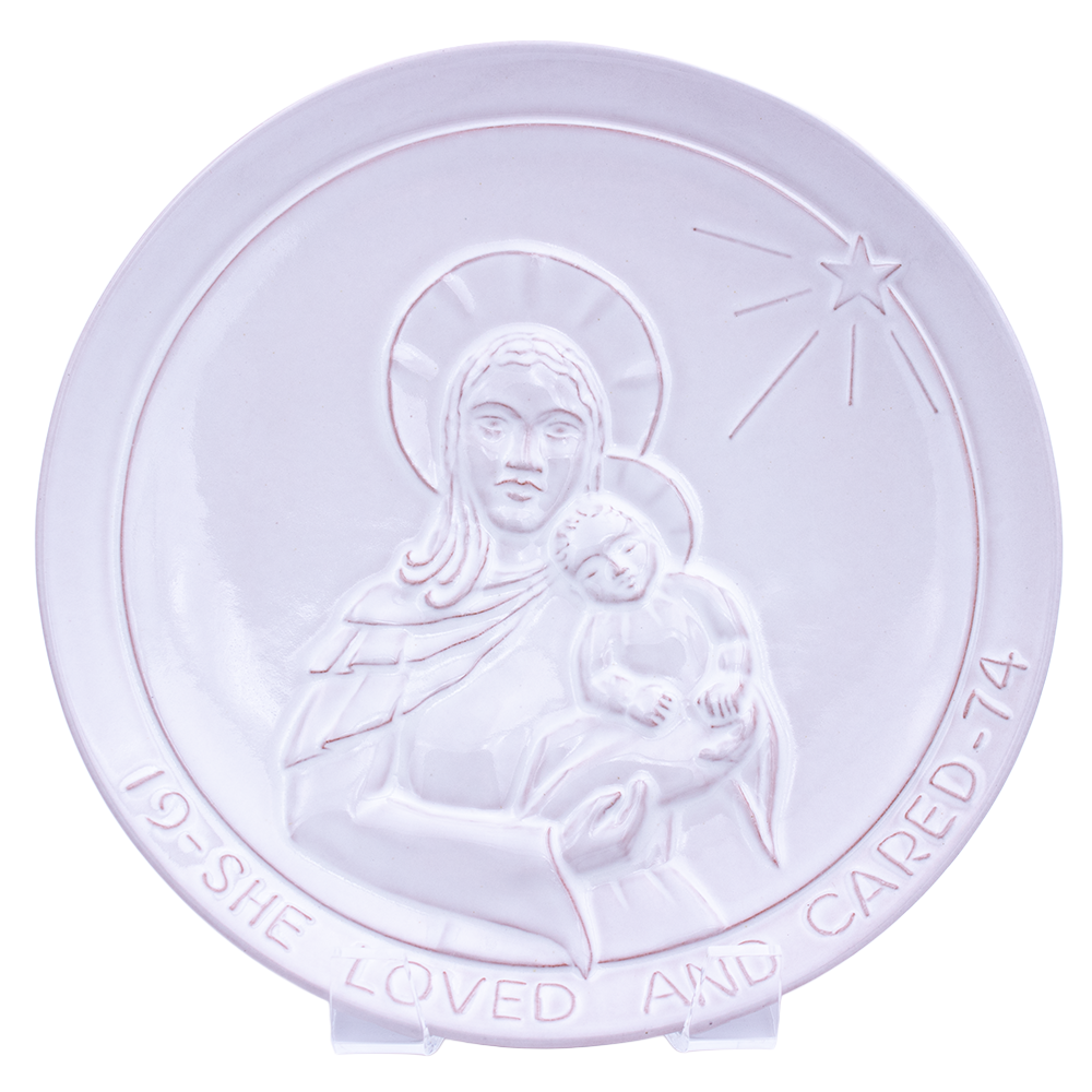 Frankoma 1974 Christmas Plate — “She Loved And Cared” by Joniece Frank