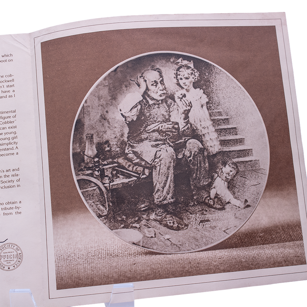 Assiette Knowles 1978 Norman Rockwell « Le Cordonnier » — Collection Héritage