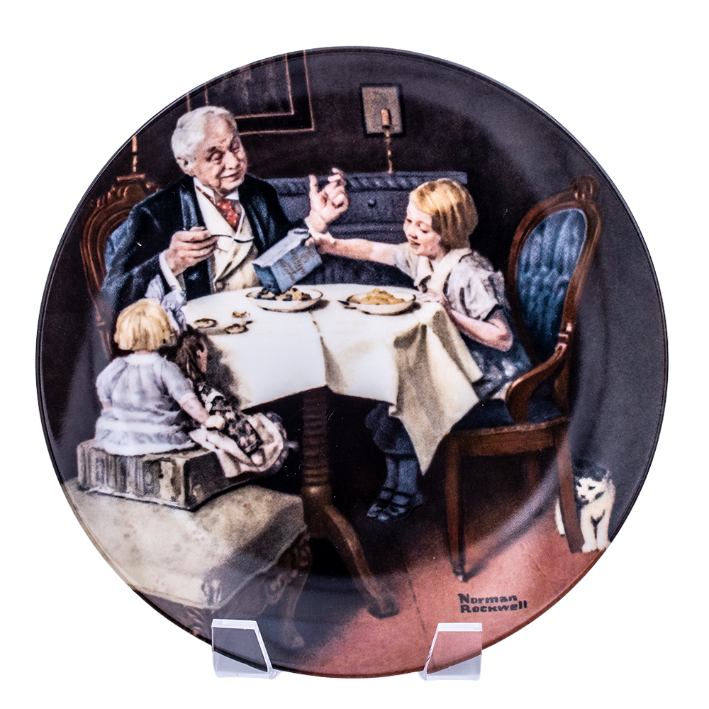 Assiette Knowles 1985 Norman Rockwell « The Gourmet » — Collection Heritage