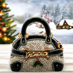 David’s Cookies Keksdose „Handtasche“ – Gesteppter Weihnachtsakzent