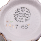 Ellgreave Staffordshire Porzellan Teekanne mit Veilchenmuster, 15 cm, weiße Glasur