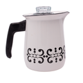 Berggren Emaille Kaffeekocher mit Einsätzen 15 cm, Weiß