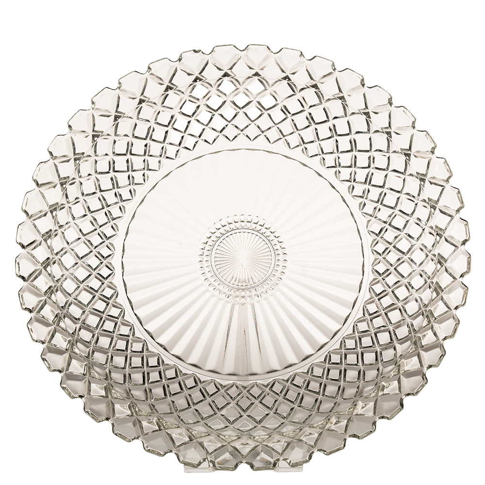 Plat Anchor Hocking Diamond Point – Accessoire de service en verre pressé