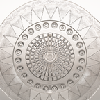 EAPG Dew Drop in Points Schale – Gepresste Glasschale mit Henkel aus den 1880er Jahren