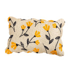 DaDalogy Bettwäsche Gelb Fleur Blumen Golden Orange Elfenbein Botanisch Gesteppter Muschelförmiger Kissenbezug (18112)