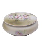 Handbemalte Nippon Porzellan Schokoladenkanne mit Hartriegelmotiv und Goldakzenten