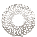 Plat en verre transparent Indiana Glass Pretzel – Motif en treillis en verre pressé