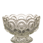L.E. Smith Mond- und Stern-Glasschale auf Fuß – 15 cm