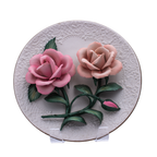 Franklin Mint „Rosen von Capodimonte“ Biskuit-Teller – Italien