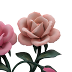 Franklin Mint „Rosen von Capodimonte“ Biskuit-Teller – Italien