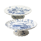 Paar antiker W.T. Copeland Fußschalen – Kobalt-Japonismus, ca. 1880