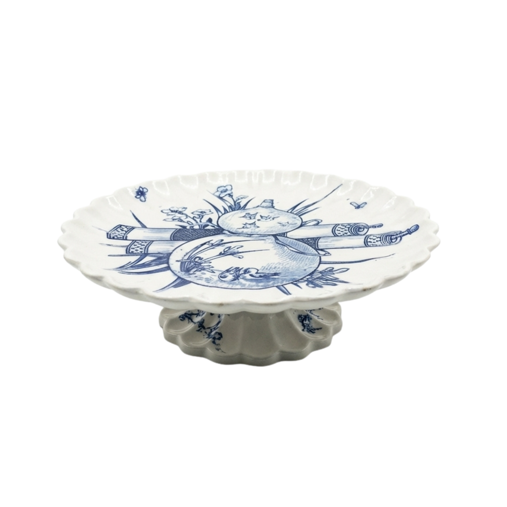 Pair of Antique W.T. Copeland Pedestal Comports – Cobalt Japonisme, Circa 1880