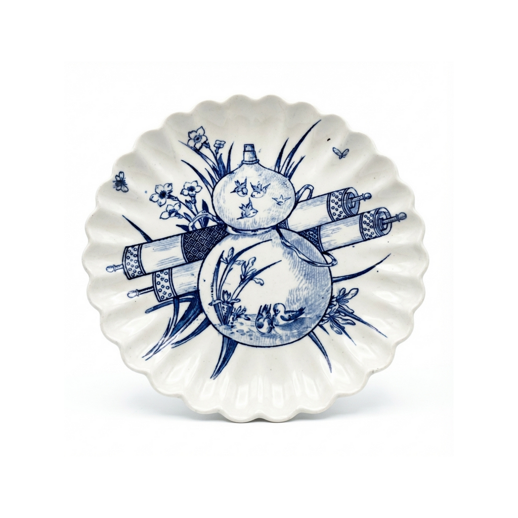 Pair of Antique W.T. Copeland Pedestal Comports – Cobalt Japonisme, Circa 1880