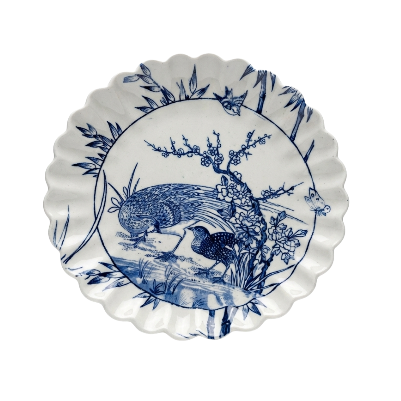 Pair of Antique W.T. Copeland Pedestal Comports – Cobalt Japonisme, Circa 1880