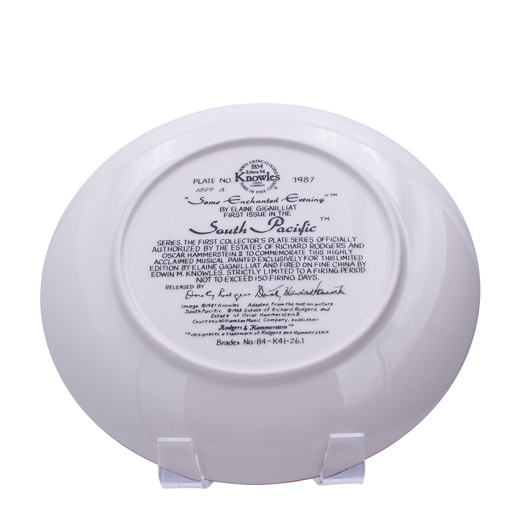 Knowles 1987 Elaine Gignilliat “Some Enchanted Evening” Plate — South Pacific