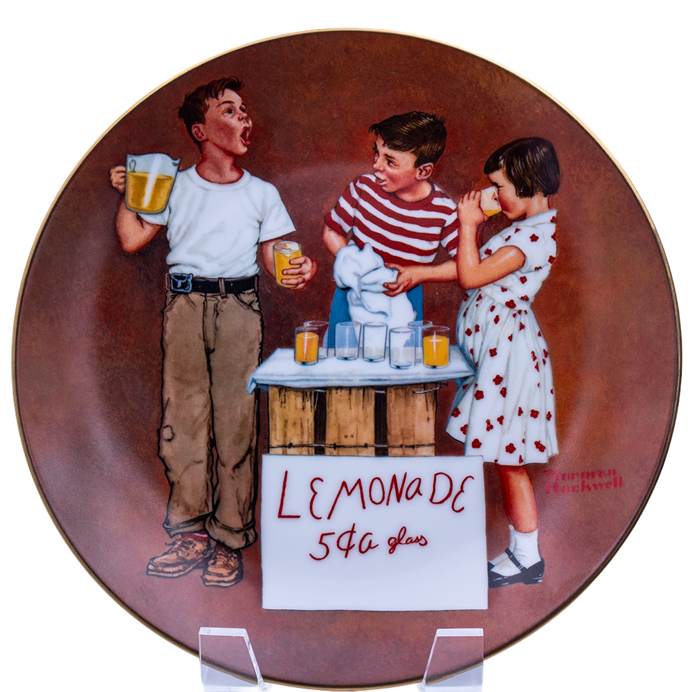 Assiette Rockwell « Little Salesmen » — Série American Family II