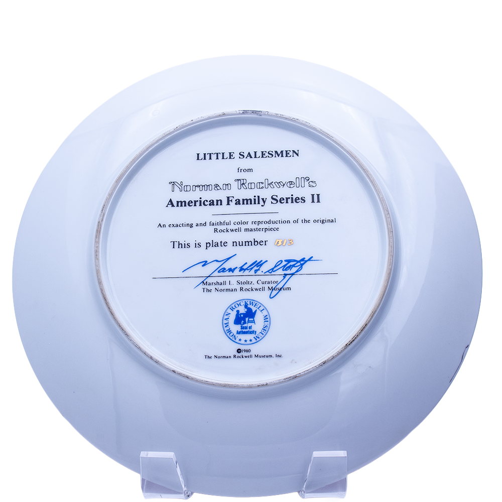 Rockwell “Little Salesmen” Plate — American Family Series II