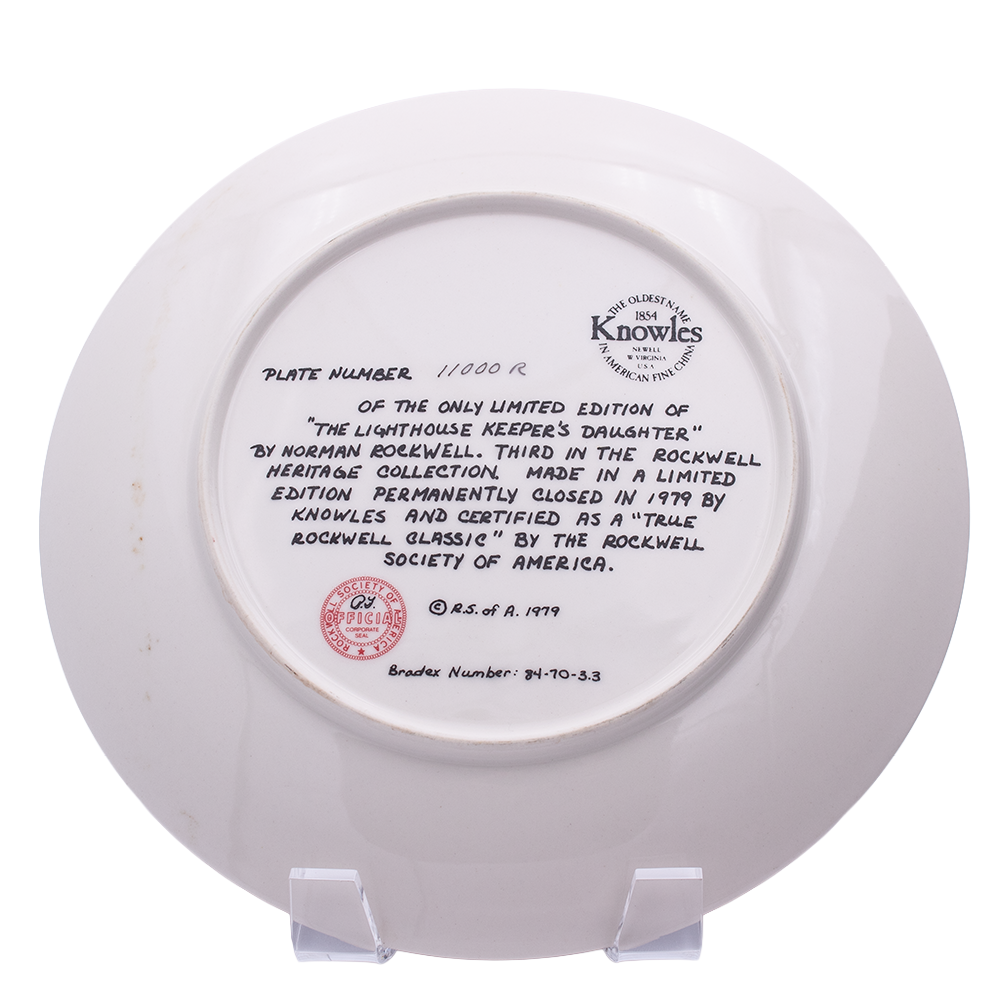 Knowles Rockwell “Lighthouse Keeper’s Daughter” Plate — Heritage