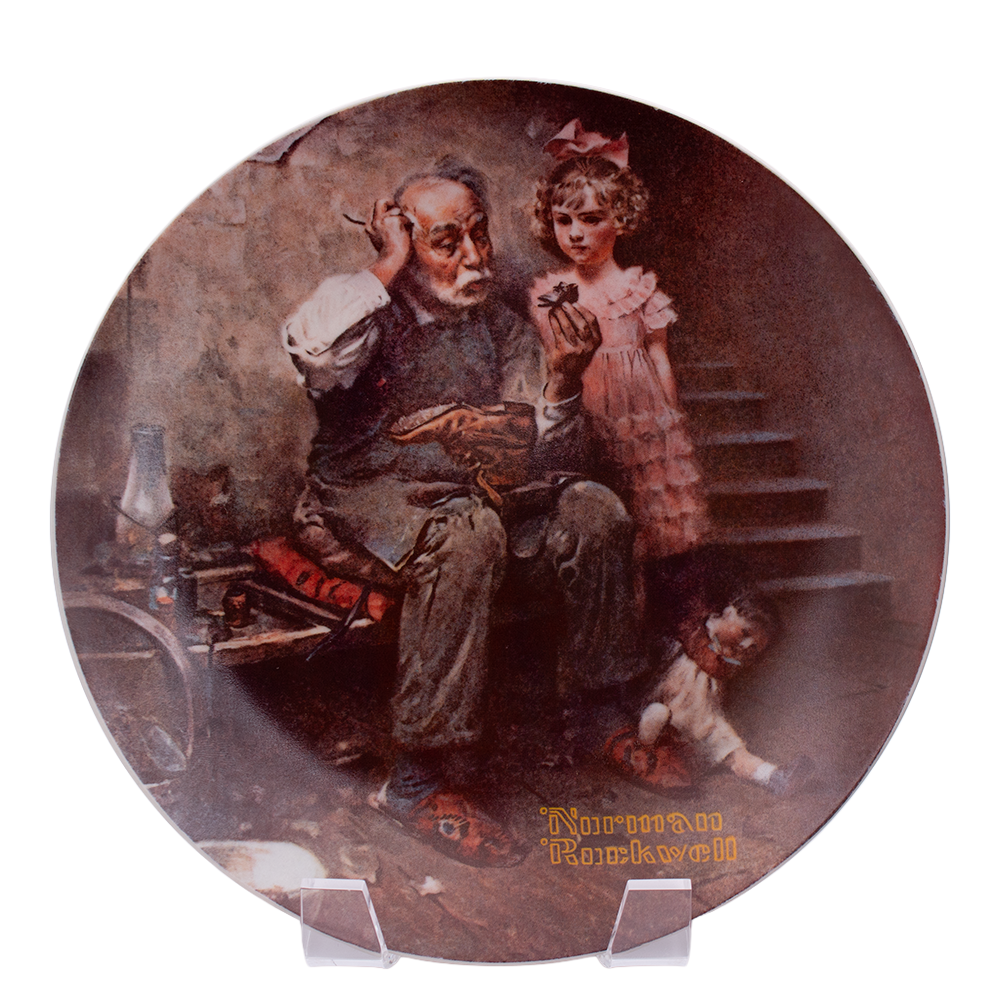 Knowles Norman Rockwell “The Cobbler” Plate — Heritage Collection