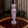 Cambridge Crown Tuscan 10.5" Vase – Rose Point Gold Encrusted Etch