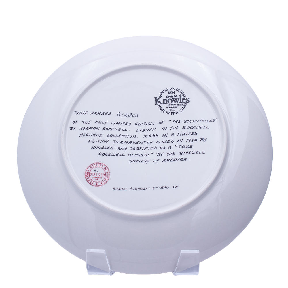 Knowles 1984 Norman Rockwell “The Storyteller” Plate — Heritage Collection