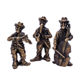 Mardi Gras Jazz Players Pewter Figurine Trio – Bronze Finish