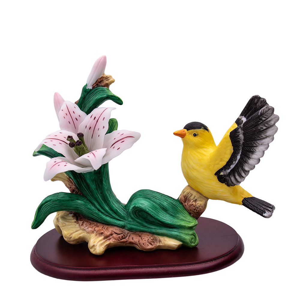 Wellington Collection American Goldfinch Porcelain Figurine — Songbirds of America