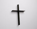 Greyhouse Glass Cross - Ink Black Stained Glass Suncatcher