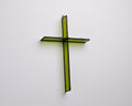 Greyhouse Glass Bottle Green Cross Suncatcher - Handcrafted