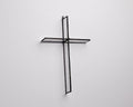 Greyhouse Glass Cross Suncatcher - Antique Clear Stained Glass