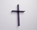 Evening Plum Cross Suncatcher - Handcrafted Greyhouse Glass