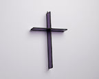 Evening Plum Cross Suncatcher - Handcrafted Greyhouse Glass