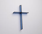 Greyhouse Glass Harbor Blue Cross - Handmade Suncatcher