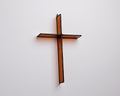 Greyhouse Glass Harvest Orange Cross - Handcrafted