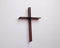 Mulberry Red Suncatcher - Handcrafted Greyhouse Glass Cross